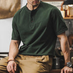 320g Heavyweight Loose Fit Henley T-Shirt