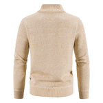 KZZ Men's Winter Jacket Pocket Zipper Mock Neck  Jacket