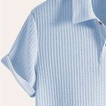 KZZ Men's solid color pique knit polo shirt