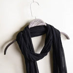 Lightweight Long Thin Cotton Linen Skinny Neck Scarf