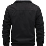 KZZ Men's Solid Pocket Zipper Fleece Jacket
