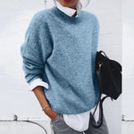 V|C - Soft Crewneck Pullover Sweater Rose