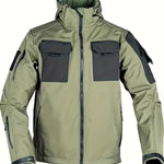 KZZ Men's Casual Hooded Hiking Jacket Warm Coat