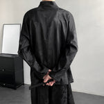 Dark Dragon Pattern Loose-fitting Hanfu Taoist Robe Cardigan Culottes