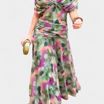 Florendra™ | Floral Print V-Neck Maxi Dress