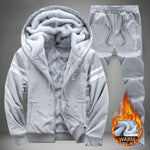 KZZ Men's Winter Thick Warm Hooded Sweater & Pants Set