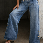 Mia™ | High Waist Slit Jeans