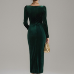 Elegant Velvet Midi Dress