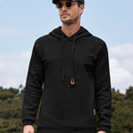 KZZ Fall Outfits Men's Pullover Plaid Casual hoodie