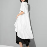 Women's Irregular Ruffle Mid-Length Shirt