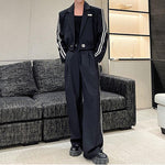 Spring Cropped Blazer Wide Leg Pants Two-Piece Suit