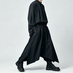 Japanese Lyocell Draped Loose Stand Collar Shirt Pants Two-piece Set