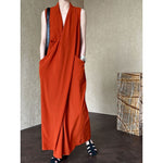 Women's V-neck Sleeveless Twist-waist Dress