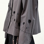 Womenâ€™s Line Embroidery 3D Casual Shirt