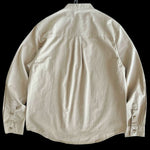 Heavyweight Japanese-style Henley Collar Long-sleeved Shirt