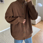 High Neck Knitted Cardigan