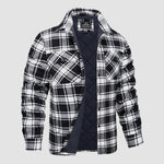 Douglas™ | Quilt-Lined Plaid Flannel Bomber Jacket