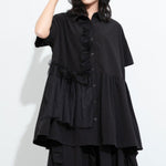 Women's Irregular Ruffled Shirt