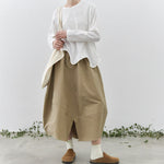 Women's Wavy Hem Casual Round Neck Shirt
