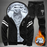 KZZ Men's Winter Thick Warm Hooded Sweater & Pants Set