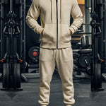 KZZ Men’s Fleece Zip Hoodie & Jogger Sets