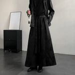 Dark Dragon Pattern Loose-fitting Hanfu Taoist Robe Cardigan Culottes