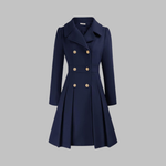 Dami - Classy Double Button Long Sleeve Coat