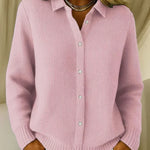 Camille™ | Textured Knit Button-Up Cardigan
