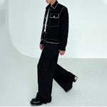 Topstitched Contrast Design Jackets