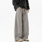 Vertical Striped Loose Straight Pants