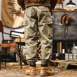 Vintage Loose Cotton Big Pockets Cargo Pants