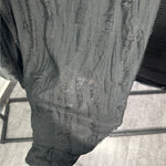 Irregular Cut-out V-neck Long-sleeve Top