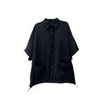 Japanese Lyocell Loose Drapey Casual Short-sleeved Shirt