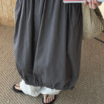 Women's Japanese Loose Crew Neck Sleeveless Balloon Dress