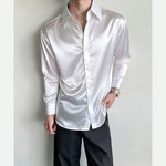 Shiny Satin Shirt Stage Performance Shirt
