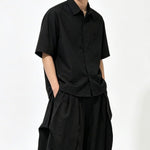 Japanese Loose Draped Casual Short Sleeve Shirt