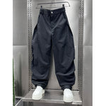 Loose-fitting Wide-leg Curved Pants
