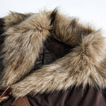 Faux Fur Collar Loose Thick Jacket