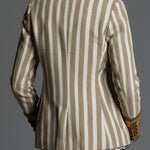 Women’s Boho Striped Printed Lapel Blazer