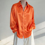 Shiny Satin Shirt Stage Performance Shirt
