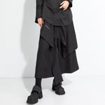 Elastic Waist Loose-fitting Two-piece Wide-leg Skirt Pants