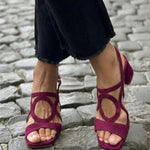 POPPY | Square Toe Cut-Out Sandals