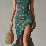 La Scintilla | Giada Elegant Bohemian Neckline Dress