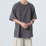 Retro Button-down Short-sleeved Shirt