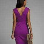 La Scintilla | Elegant Viscose Dress with Slit Detail