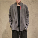 Knit Embroidered Loose Casual Cardigan
