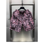 Leopard Print Quick-drying Loose-fitting Five-point Pants