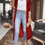 Velvet Kimono Coat