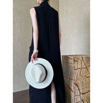 Women's V-neck Sleeveless Twist-waist Dress