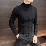 Mid-neck Slim-fit Knit Base Sweater